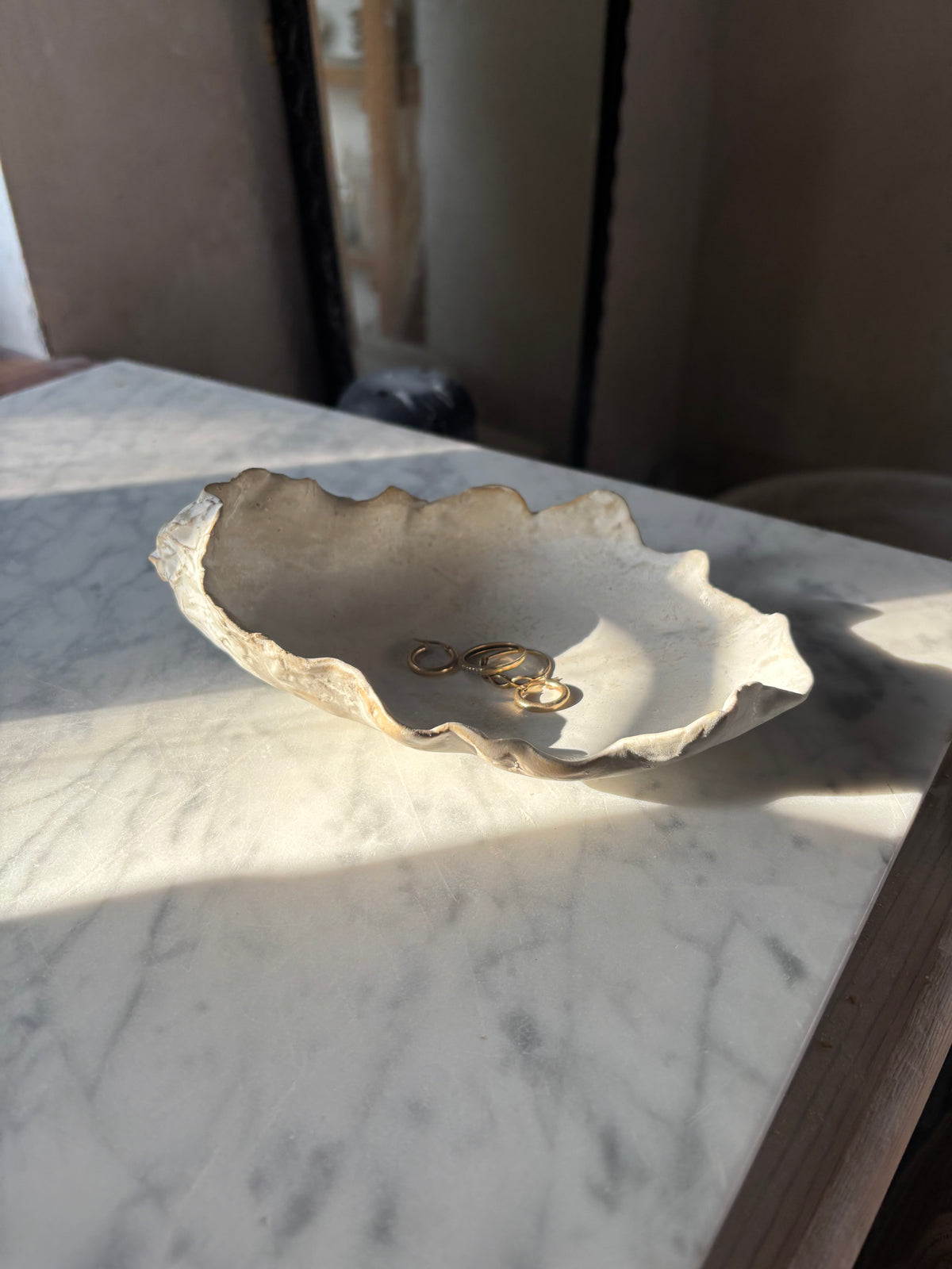 Ceramiczny Talerzyk na Drobiazgi Ostryga Milky Romantic