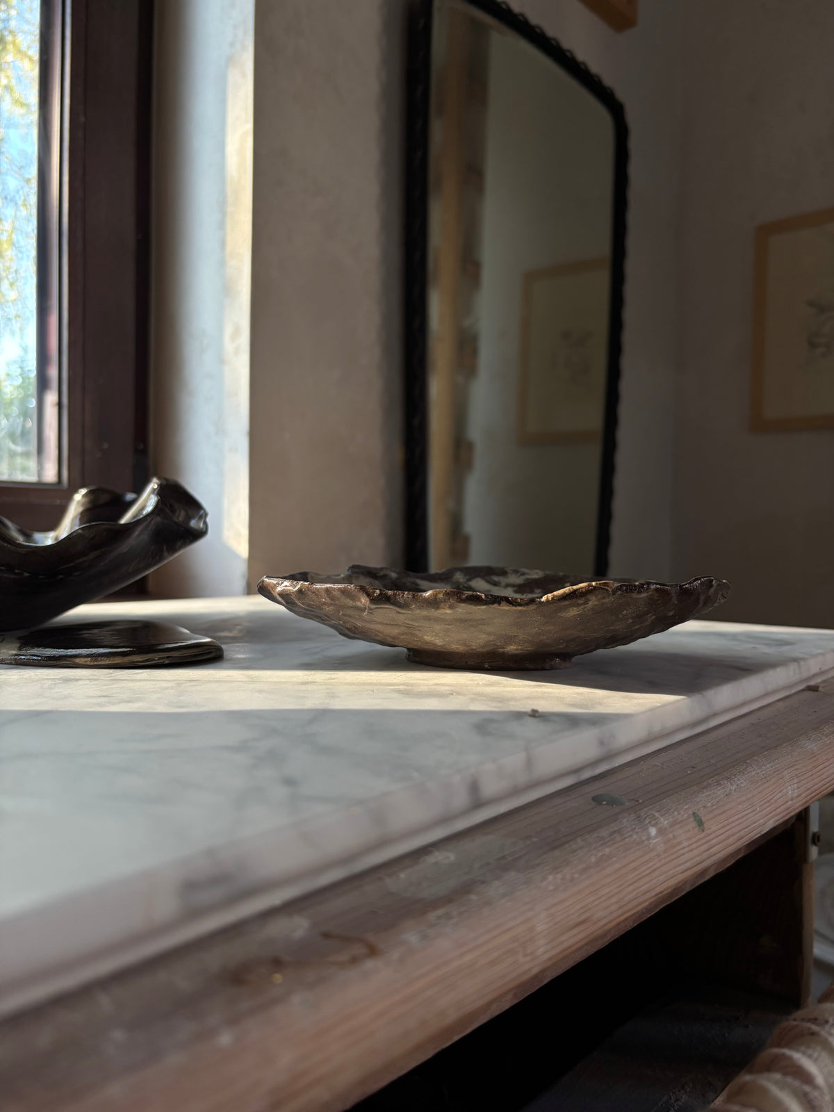 Ceramiczny Zestaw 3 misek na Przekąski Marble Effect