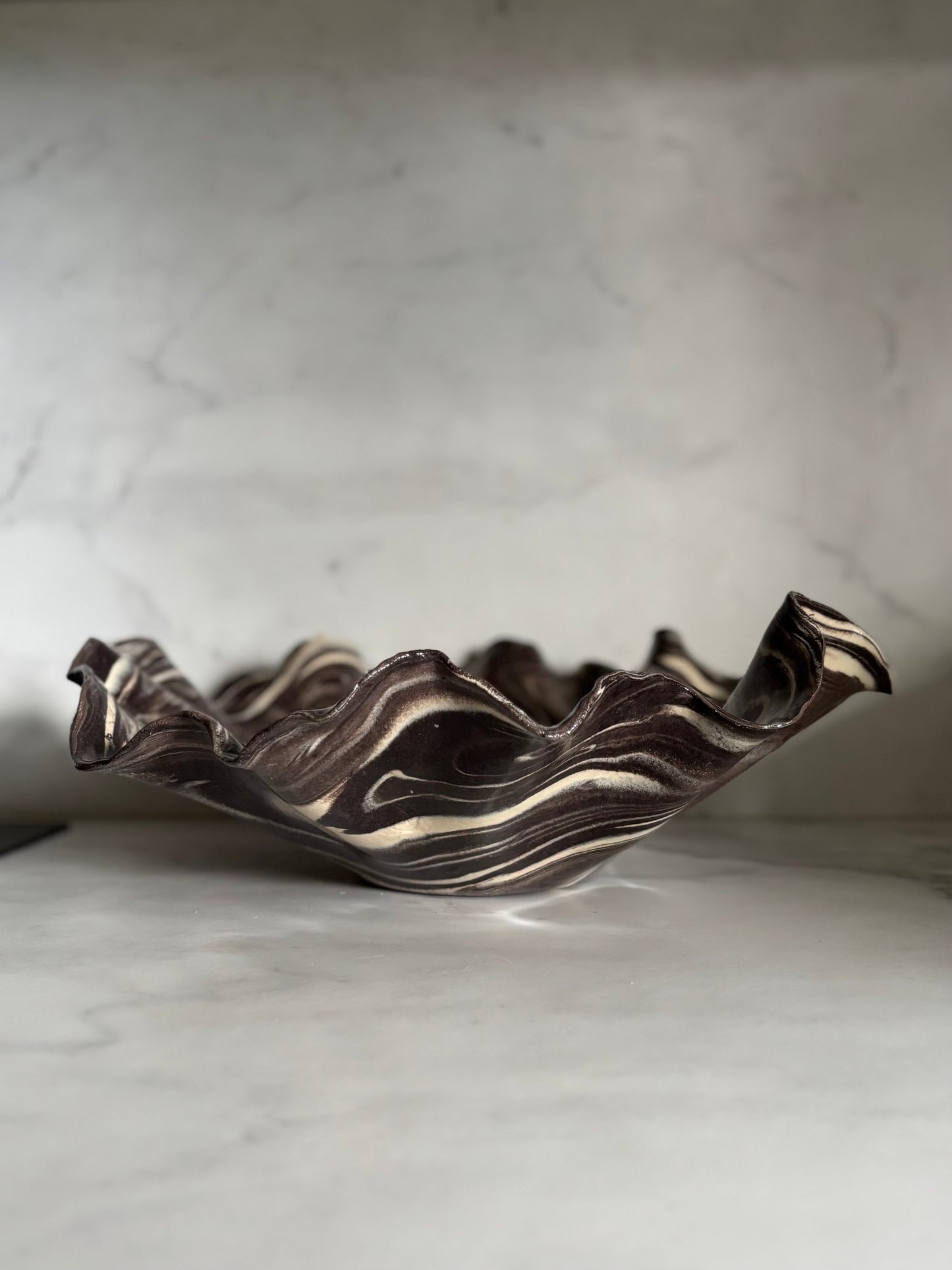 Ceramiczna Organiczna Misa XL Marble Effect