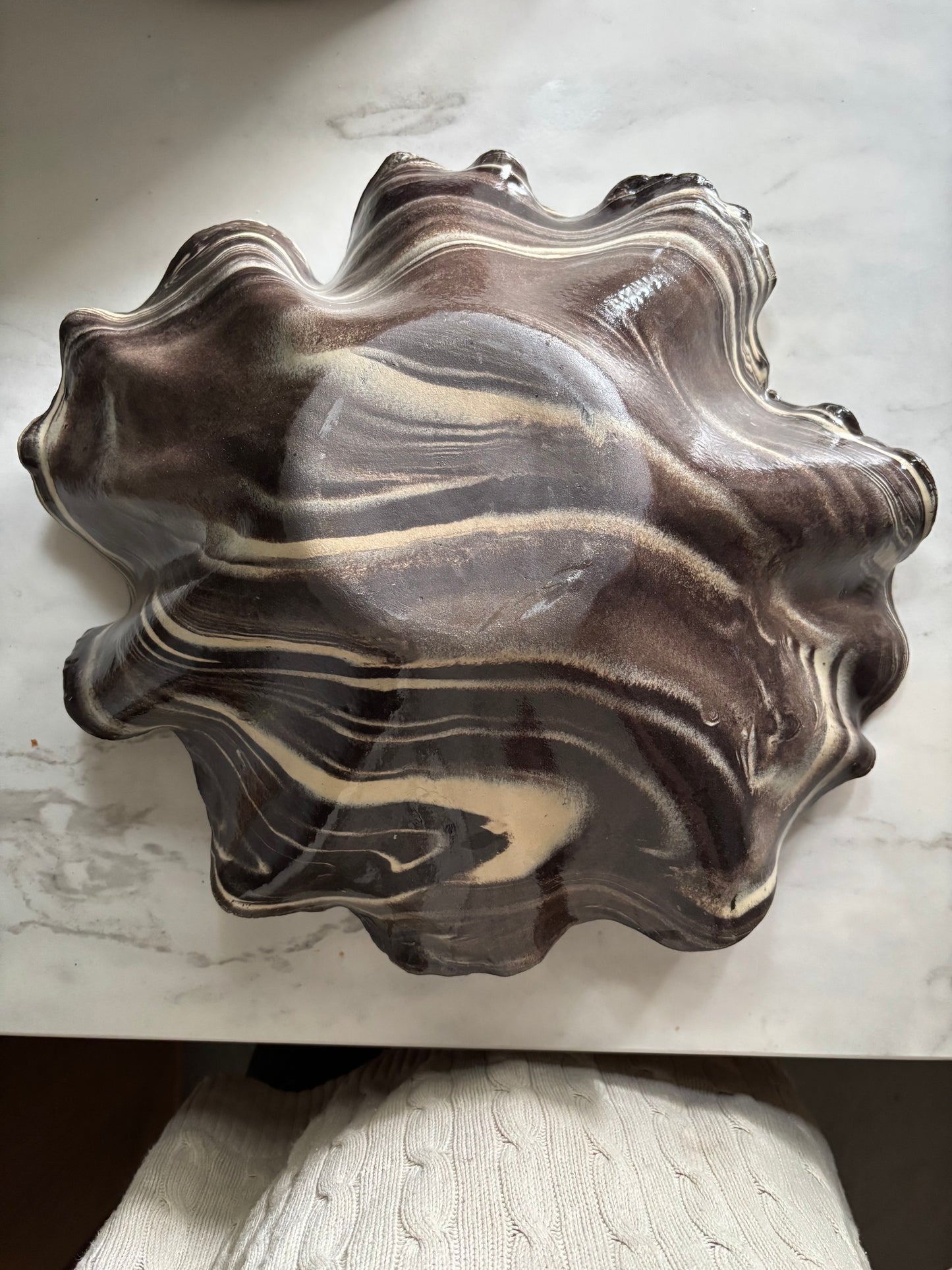 Ceramiczna Organiczna Misa XL Marble Effect