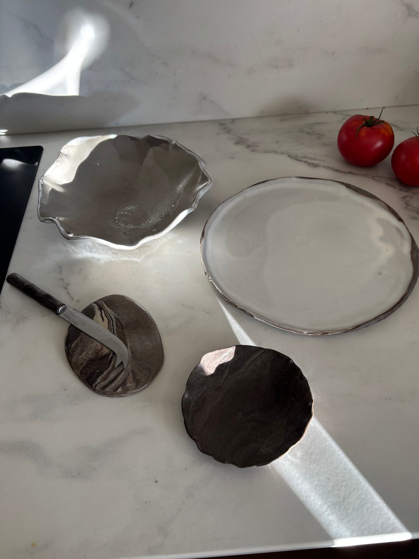 Ceramiczny Zestaw 4 elementy na Tapasy Earth Tones