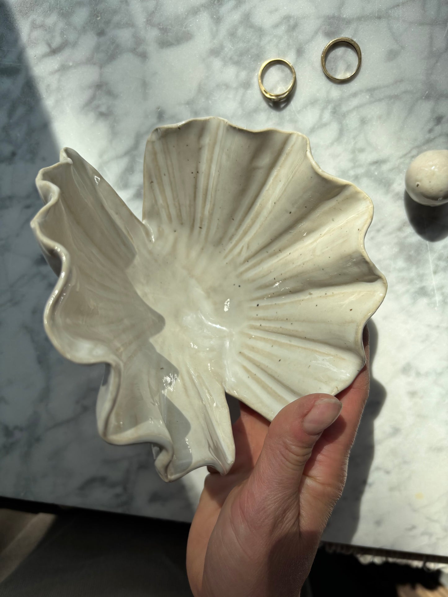 Shell Jewelry Vault Pearl White