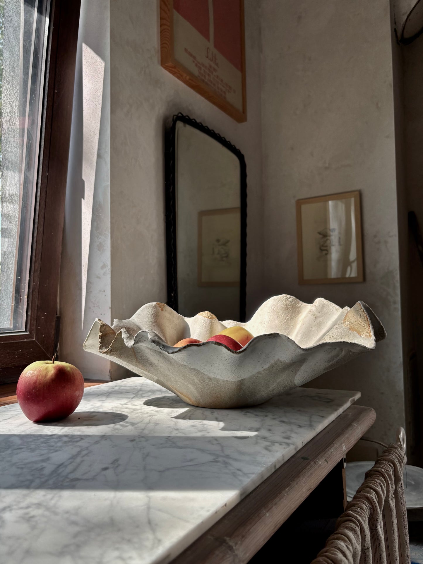 Ceramiczna Organiczna Misa XL Rustic White