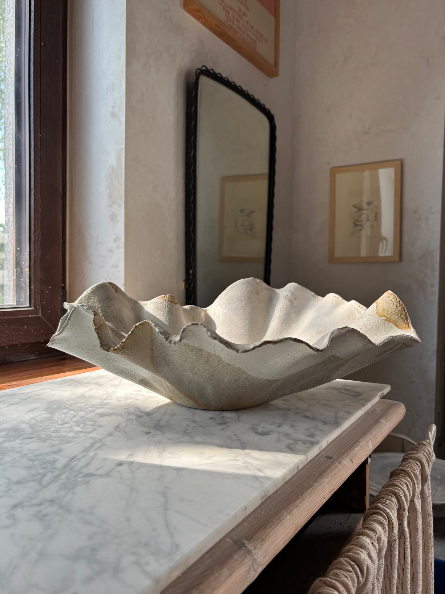 Ceramiczna Organiczna Misa XL Rustic White