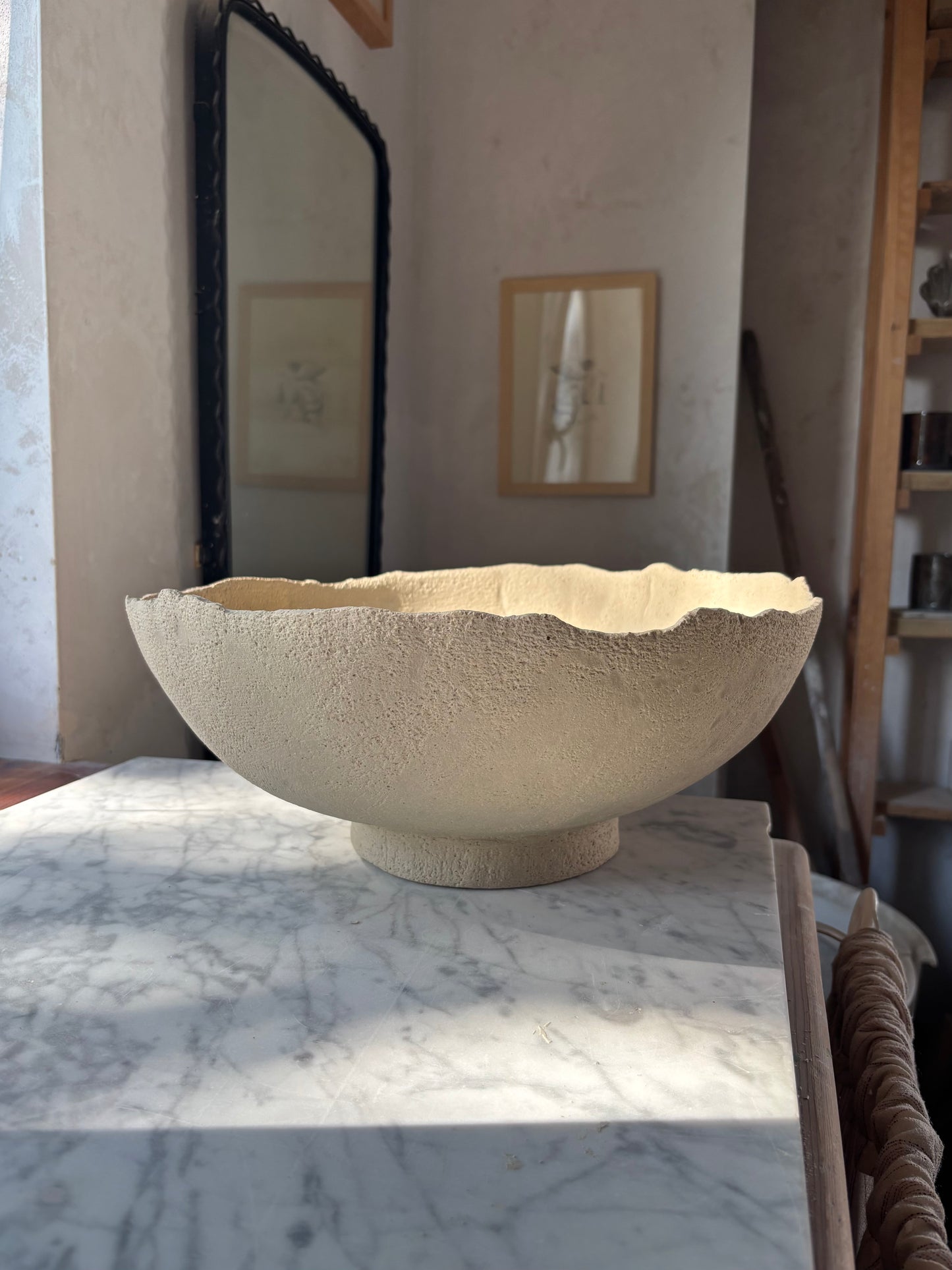 Ceramic Organic Bowl XL Marble Effect