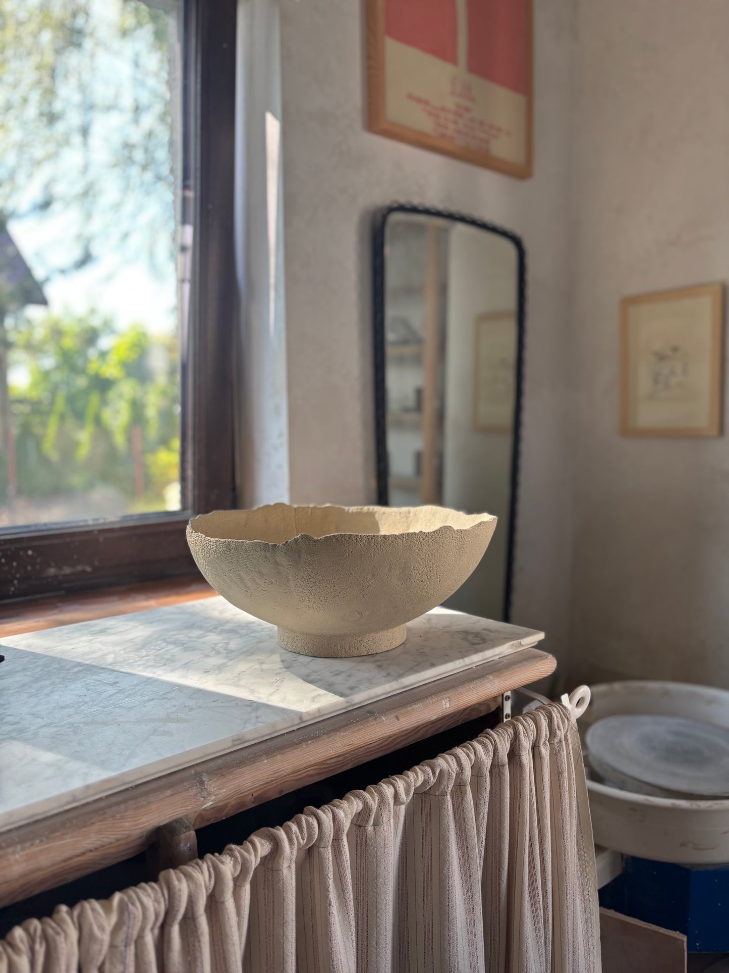 Ceramic Organic Bowl XL Marble Effect