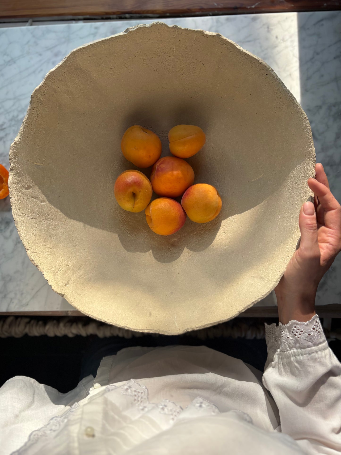 Ceramic Organic Bowl XL Marble Effect