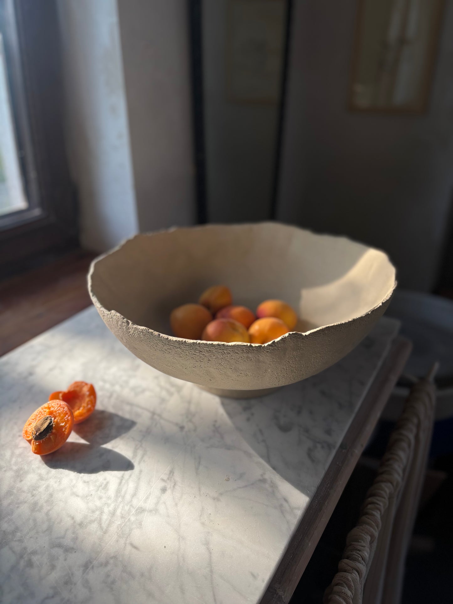 Ceramic Organic Bowl XL Marble Effect