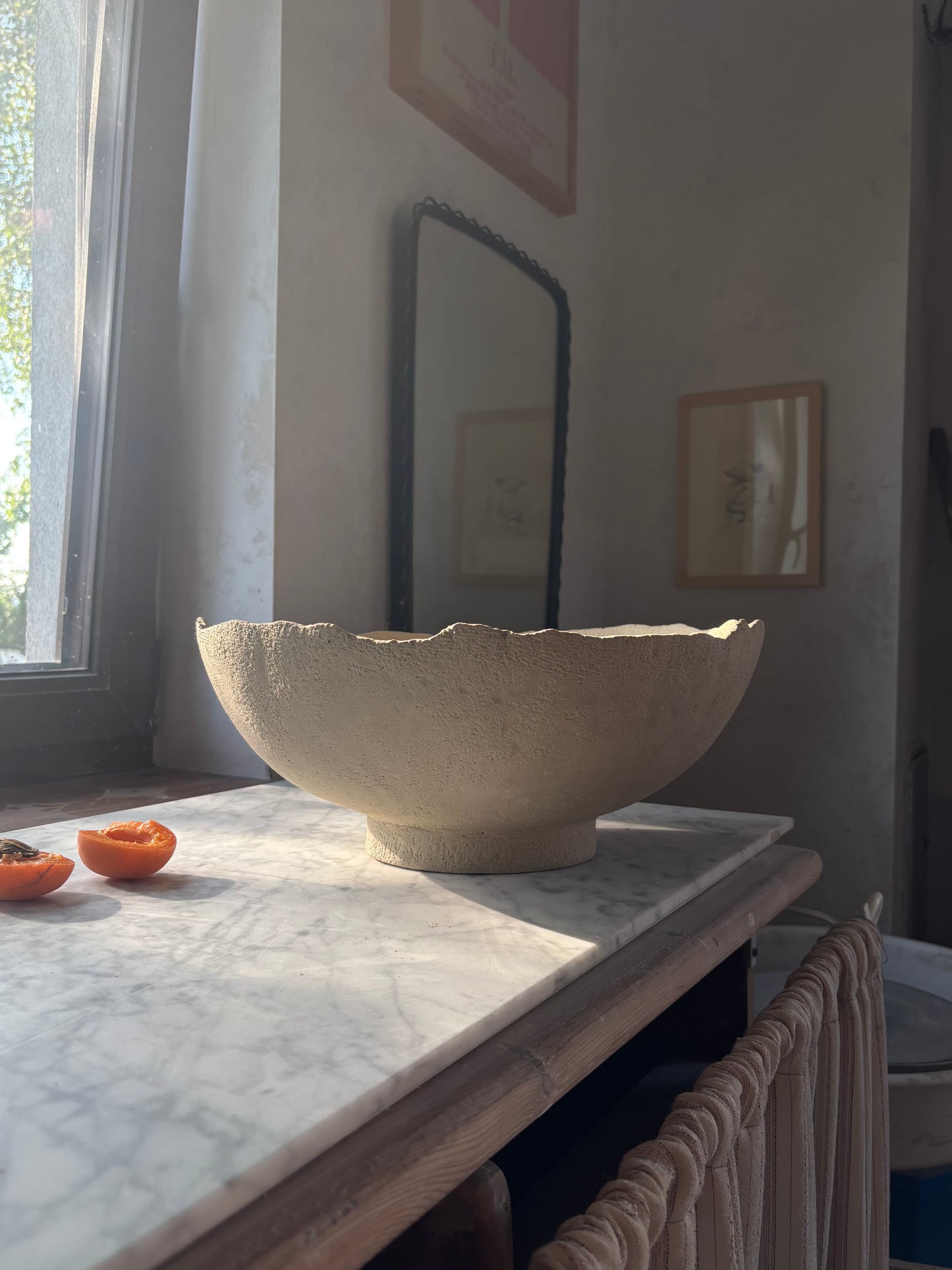Ceramic Organic Bowl XL Marble Effect