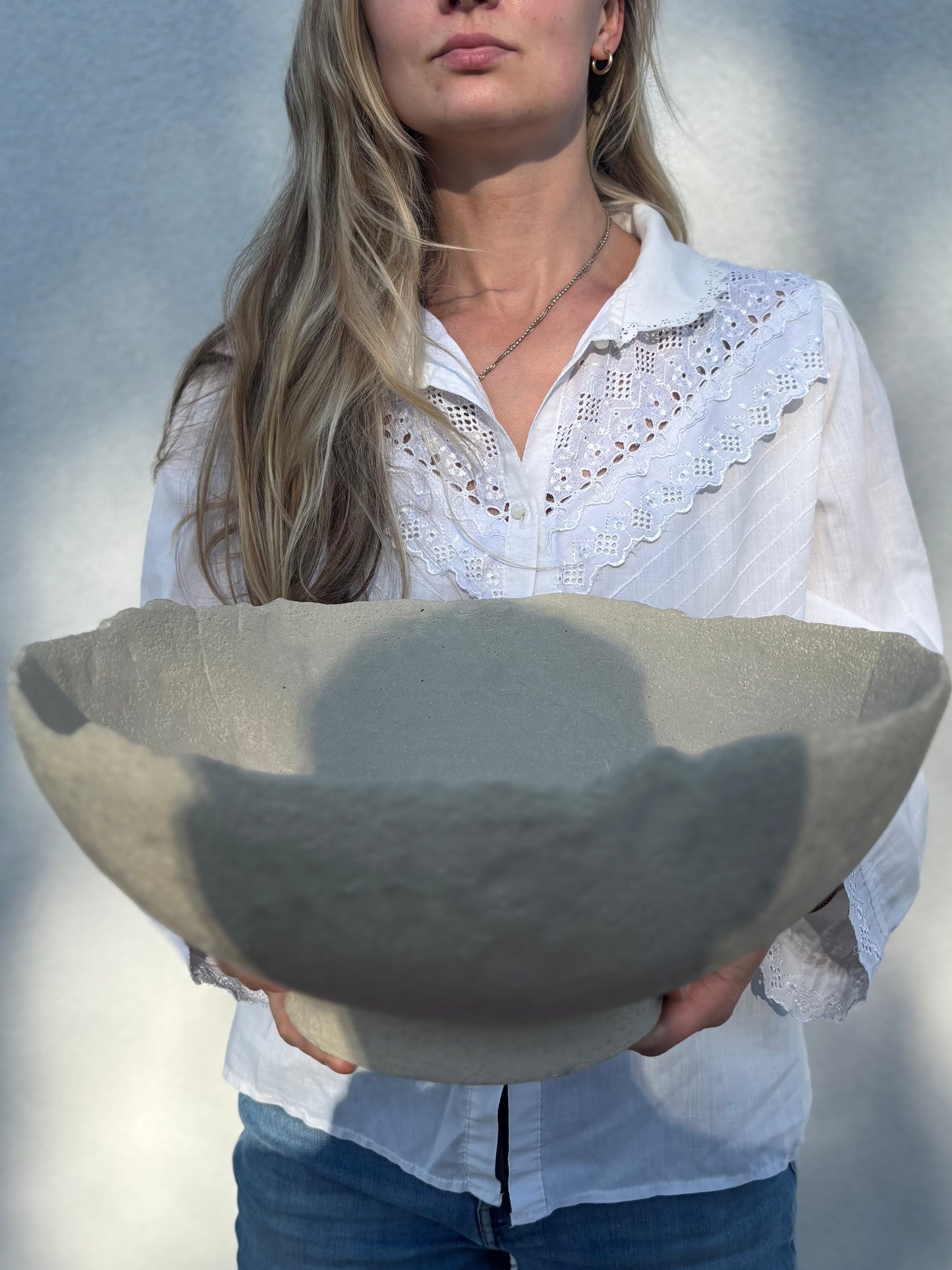 Ceramic Organic Bowl XL Marble Effect