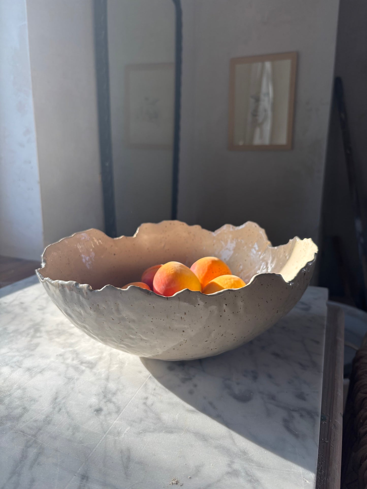 Ceramic Organic Bowl XL Marble Effect