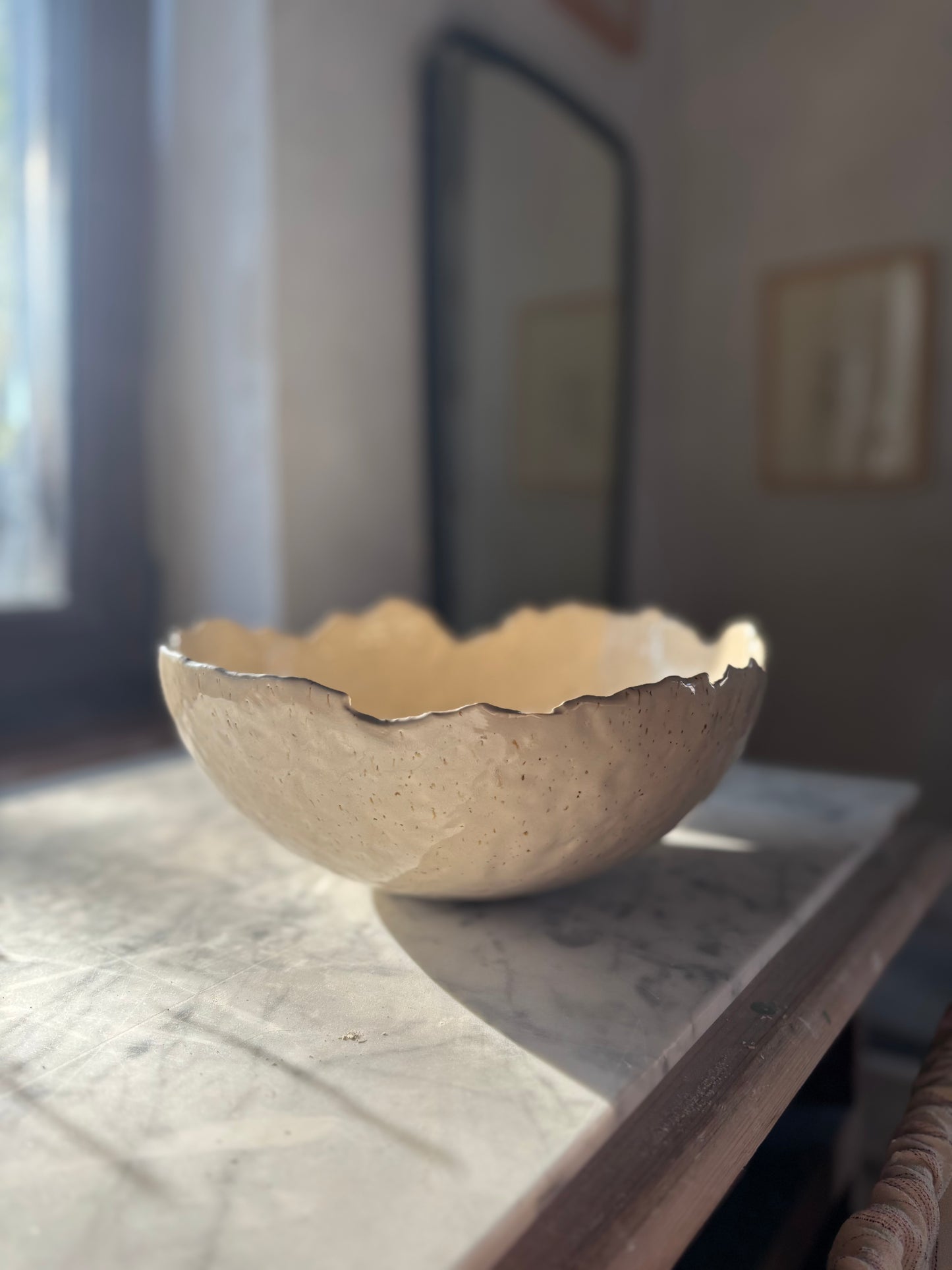 Ceramic Organic Bowl XL Marble Effect