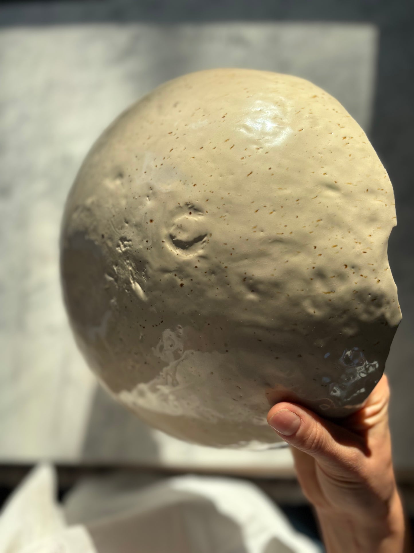 Ceramic Organic Bowl XL Marble Effect