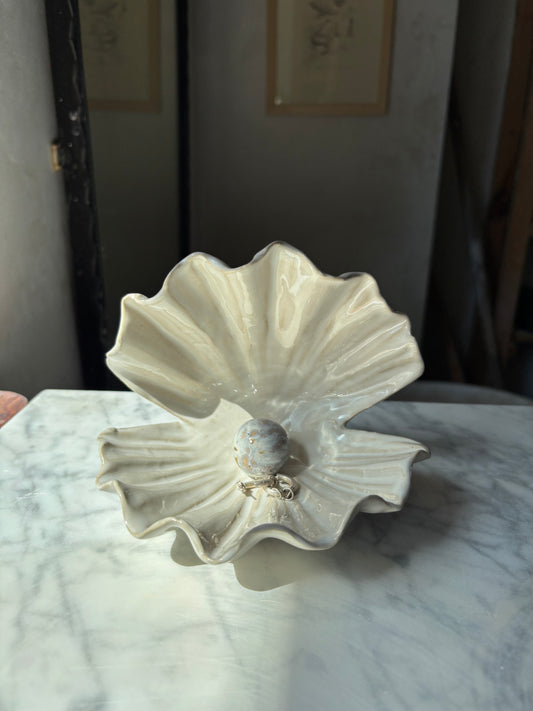 Muszla Skarbiec na Biżuterię Pearl White