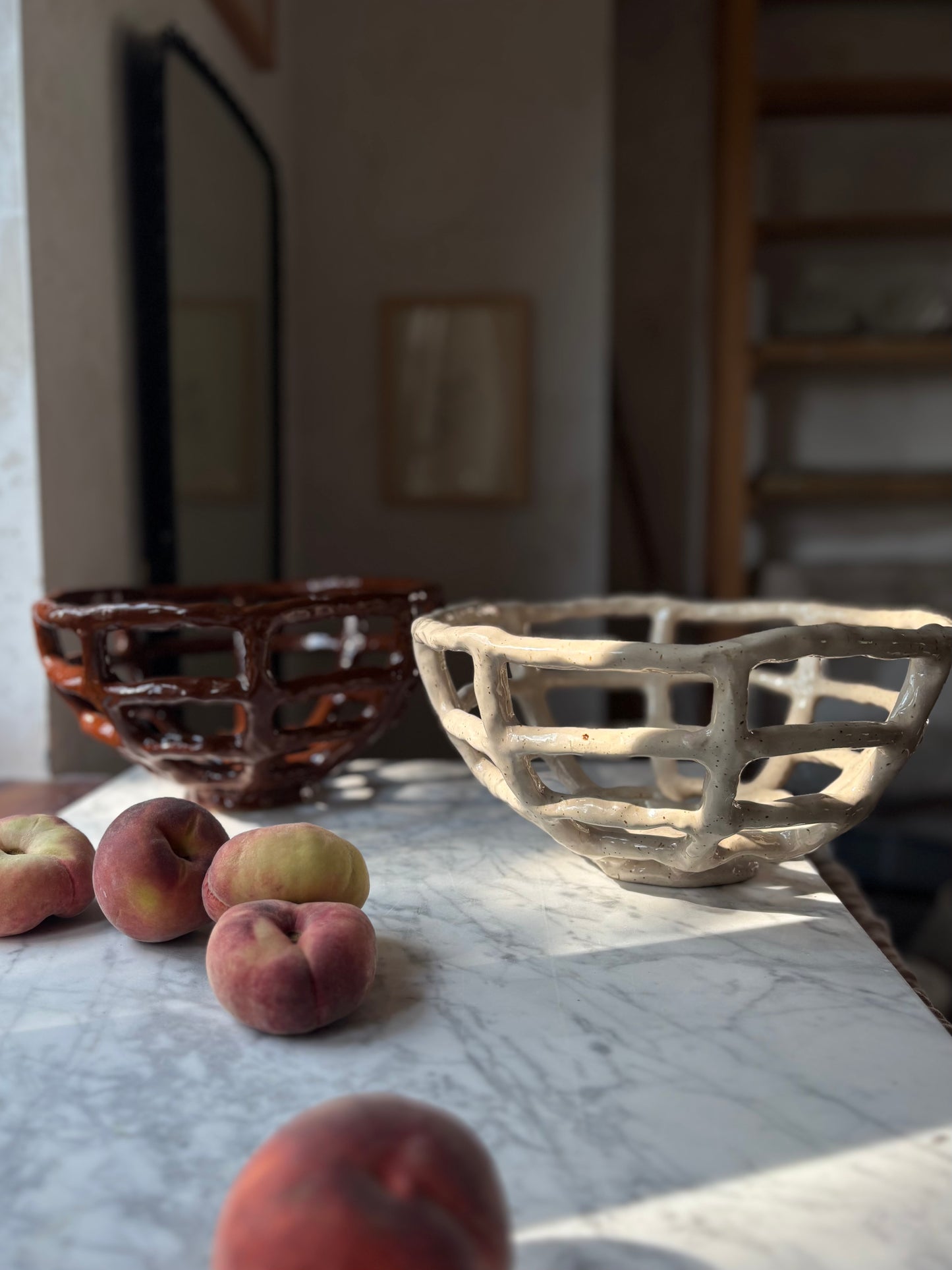 Ceramiczna Okrągła Misa na Owoce Summer Pretzel Light Pink