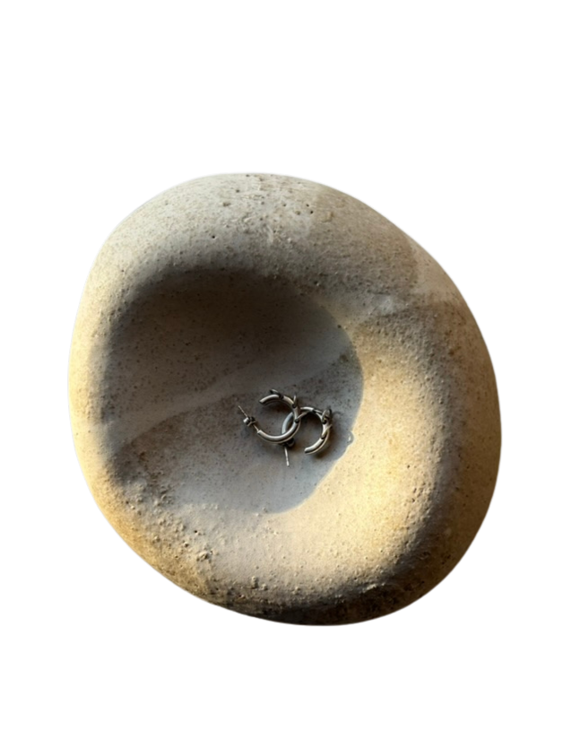 Ceramiczny Kamień na Biżuterię Pebble Rustic White